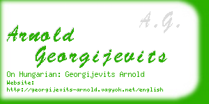 arnold georgijevits business card